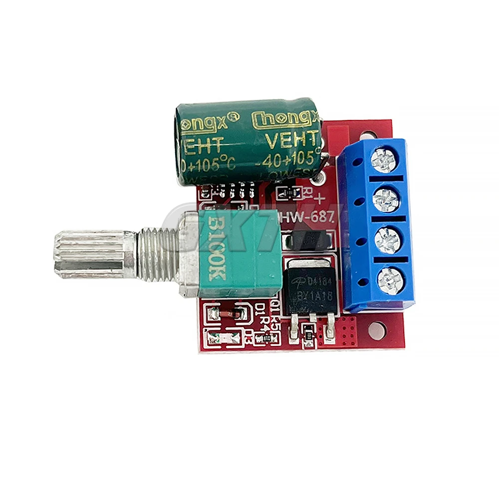 4pcs Mini PWM DC Motor Speed Regulator 4.5-35V 5A LED Dimming Speed Control Switch Module