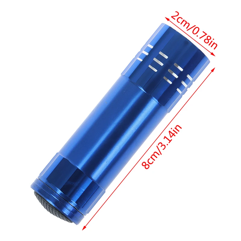 9LED الضوء الأرجواني مصباح يدوي الأشعة فوق البنفسجية متعدد الوظائف التحقق من العملة مصباح يدوي الأشعة فوق البنفسجية مصباح يدوي صغير