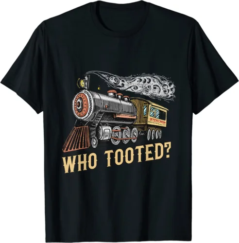 Funny Train Lovers & Railroad Vintage Retro Locomotive Gifts T-Shirt S-5XL