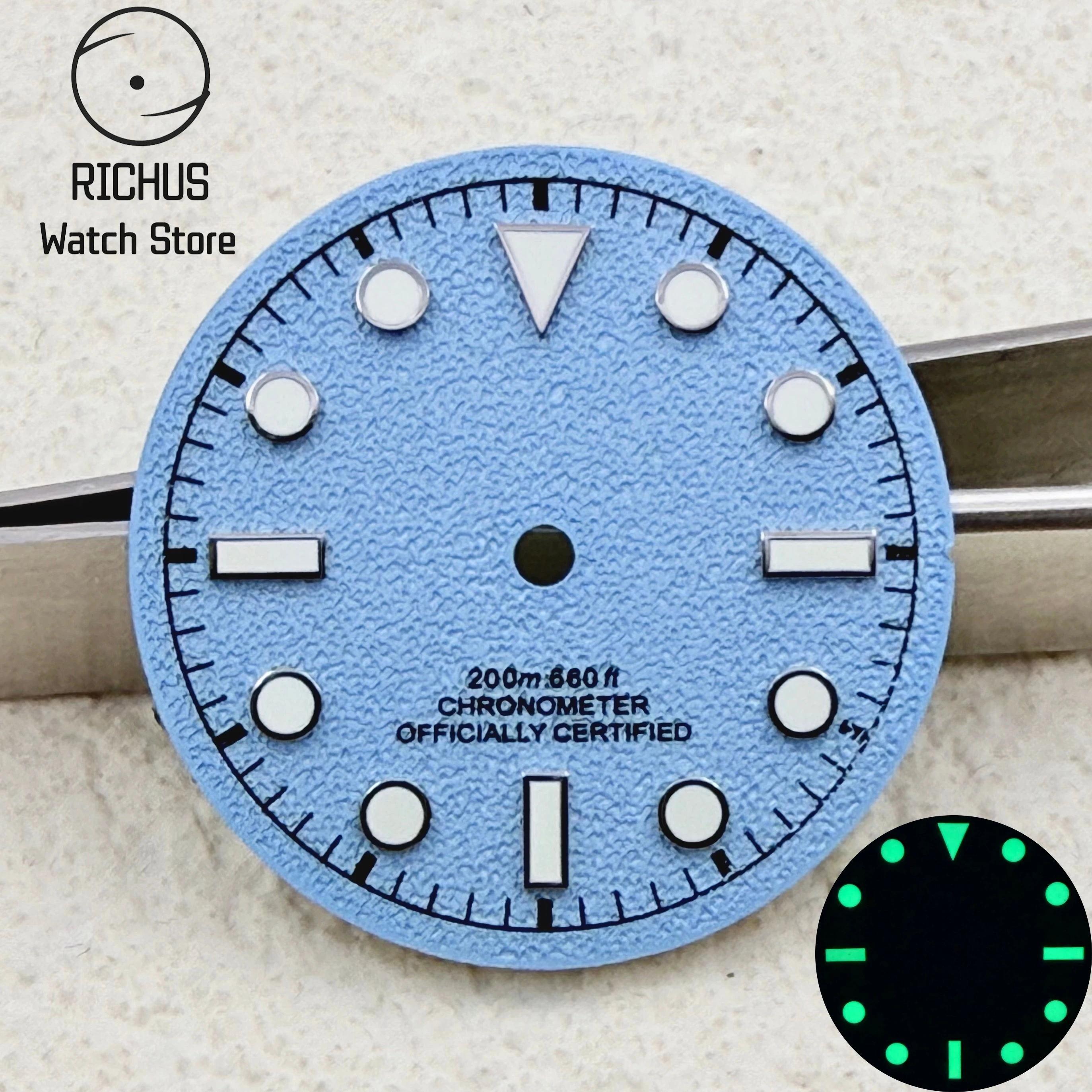 mostrador-de-relogio-esteril-de-285mm-verde-luminoso-para-movimentos-automaticos-nh35-nh36-eta2824-2836-pt5000-miyota-8215-8205-dg2813
