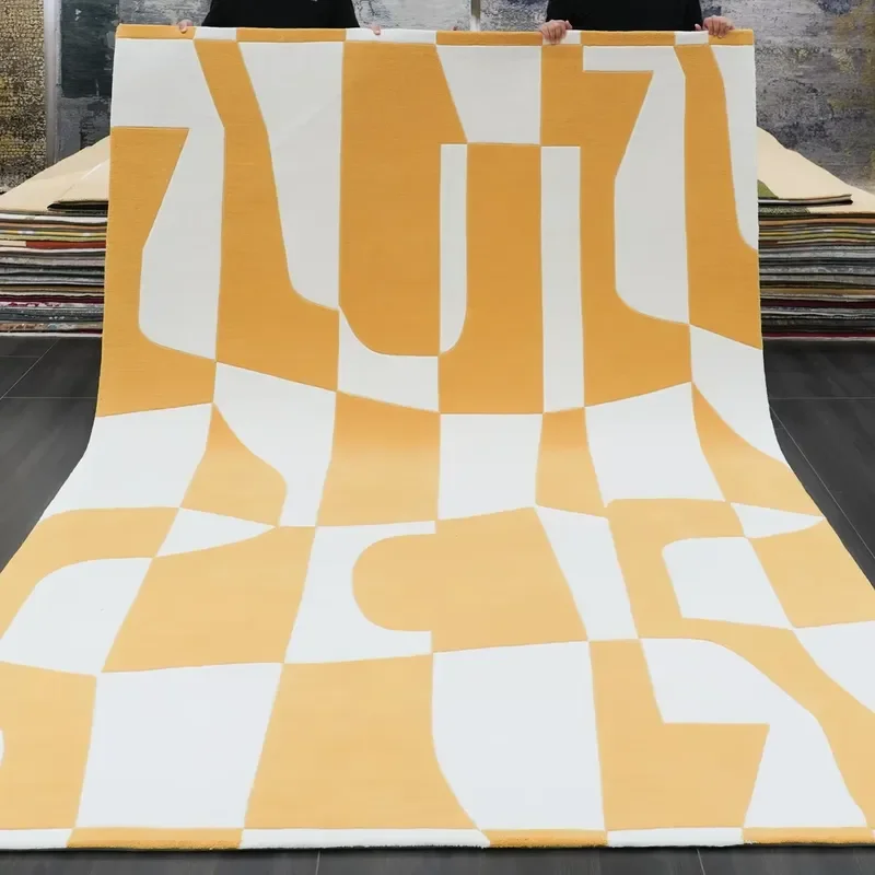 Custom Wool Hand Tufted Carpets with Modern Design Patterns for Kids Room Homes Rug