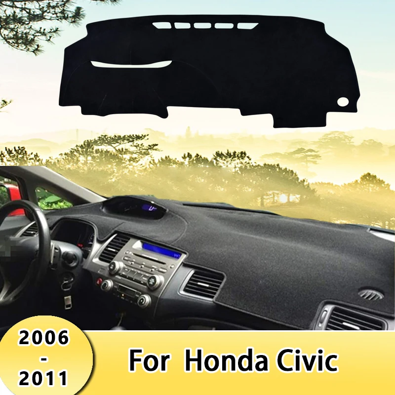 

Car Dashboard Cover Sun Shade Mats Avoid Light Pads Instrument Panel Protective Carpets For Honda Civic 2006-2011 2005 2004