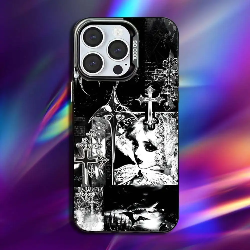 Gothic Coquette Sigilism Cross Phone Case For iPhone 17,16,15,14,13,12,Pro,Max,Plus,Mini,XS,SE Anti Fall Black Matte Hard Bumper - Image 5