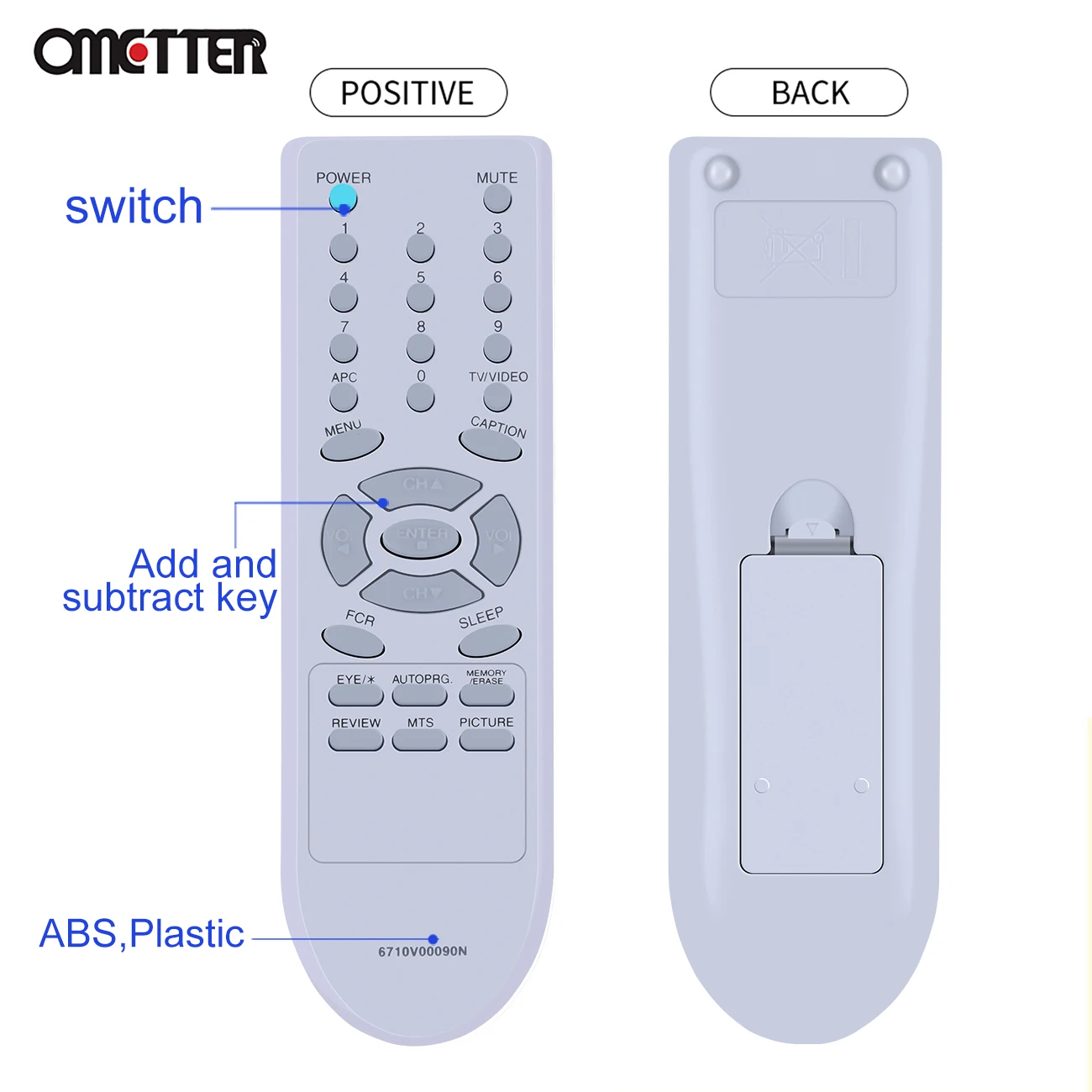 جديد 6710V00090N للتلفزيون التحكم عن بعد ماوس لاسلكي عالمي مفتاح صغير
