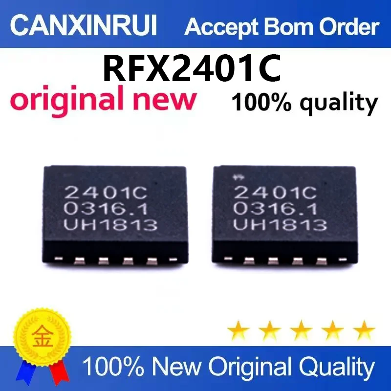 (5pcs-100pcs)New original patch RFX2401C silk screen 2401C 2.4GHz ZigBee/ISM wireless transceiver chip