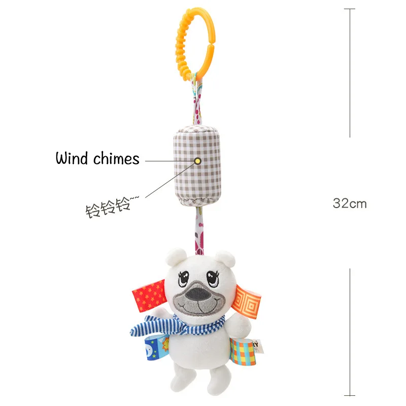 Berço carrinho de carro pendurado chocalho macio zero boneca brinquedo presente recém-nascido brinquedo calmante brinquedo educativo