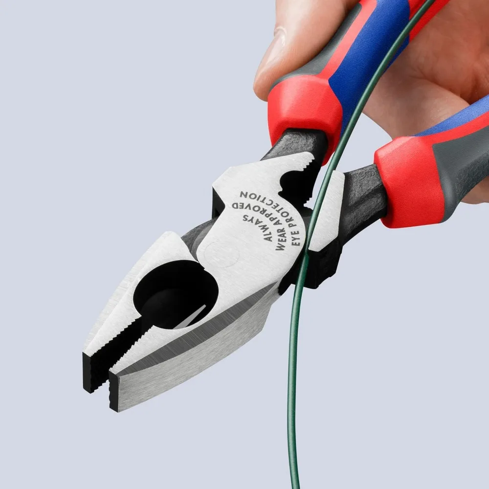 كماشة Knipex مقاس 9.5 بوصة عالية الرفع مع أداة سحب وشريط السمك المكشكش #6