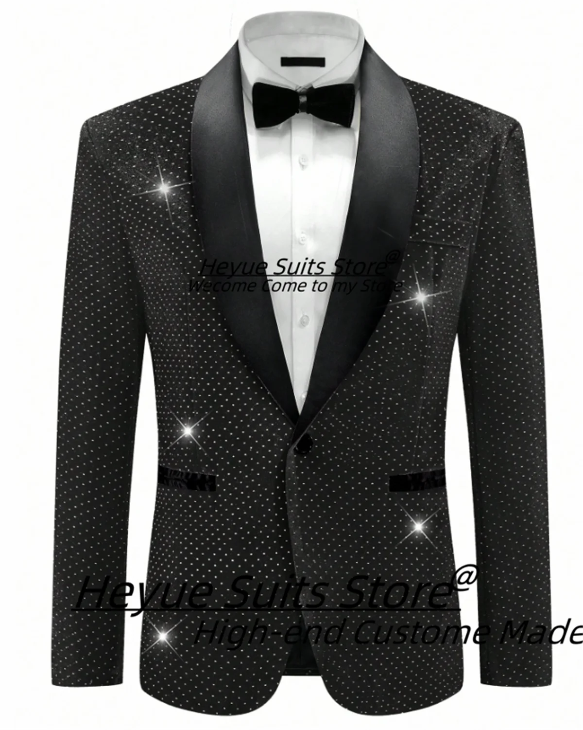 

Luxuly Formal Black Men Suits Slim Fit Shawl Lapel Groom Wedding Tuxedos Prom 2 Pieces Sets Business Male Blazers Costume Homme
