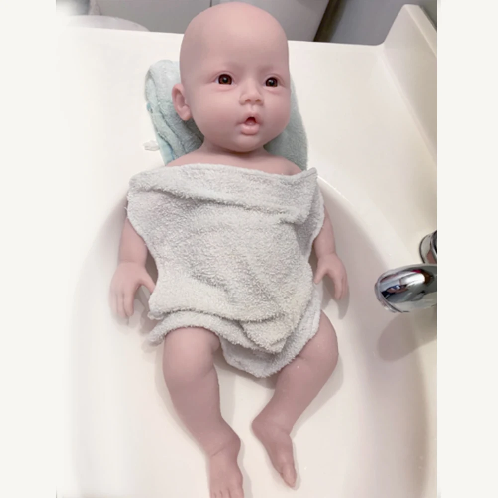 

U-charmmore 47cm 3KG Full Silicone Reborn Girl Baby Doll Toys Full body Soft Silicone Realistic Toys Bebe for Children Doll Gift