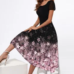 Zomer Damesjurken Elegant Gedrukt Gewaad Y2k Robe Longue Femme Été Formele Jurk Vestidos De Verano Mujer Huis Van Zonnige Jurk