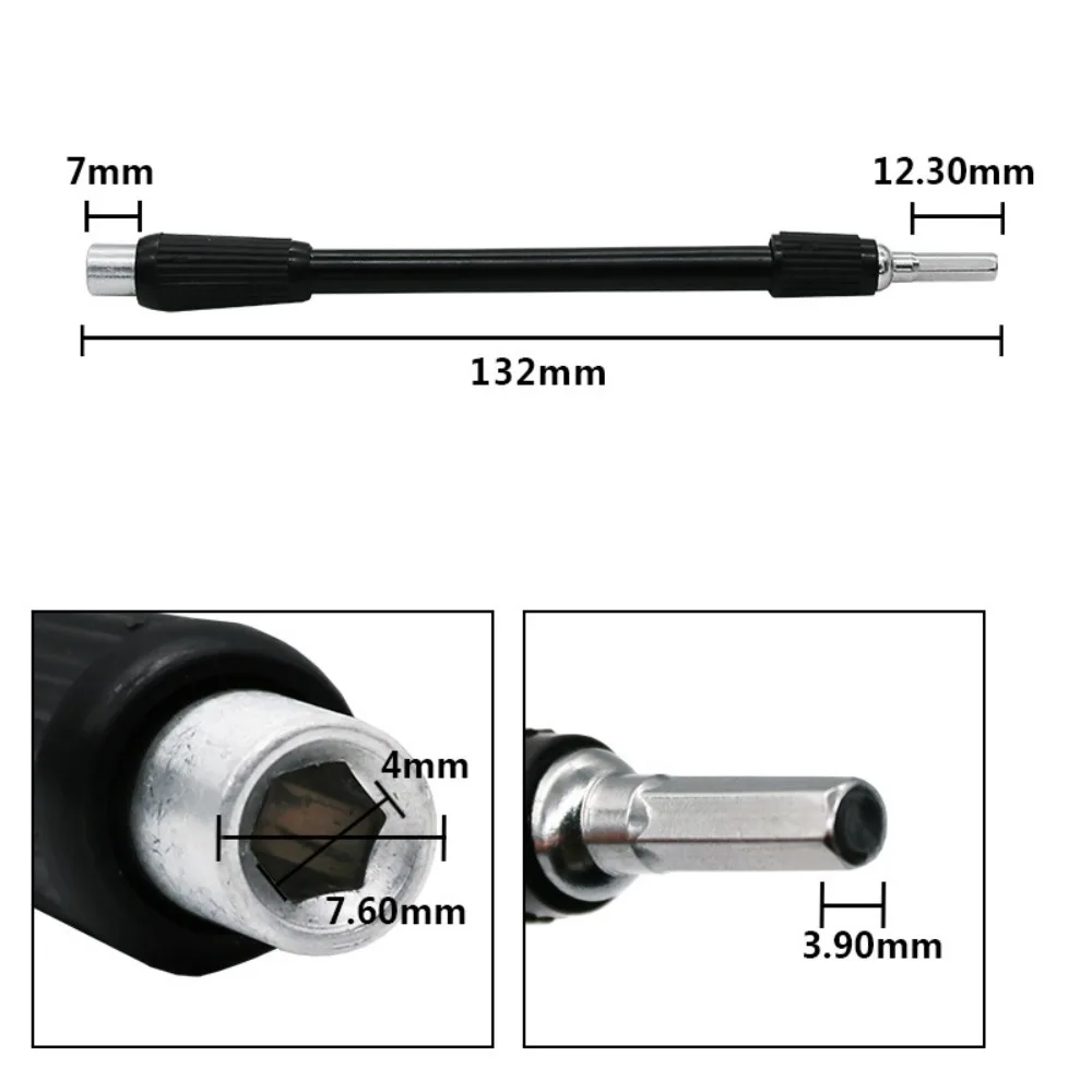 Flexible Bendable For Electronic Drill Drill Bit Universal Extension Rod Screwdriver Bit Holder Screwdriver Shaft Power Tools