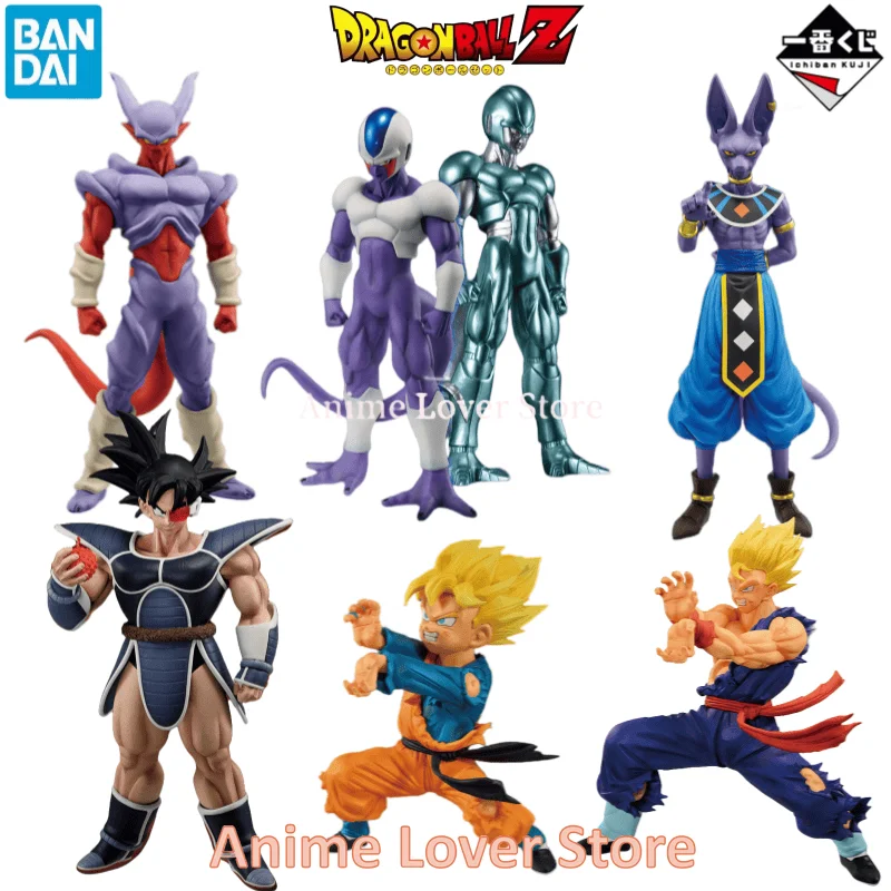 

Original 100%Bandai Anime Dragon Ball Ichiban Kuji Son Gohan Son Goten Cooler Turles Janemba Beerus Broly Anime Figures Toy