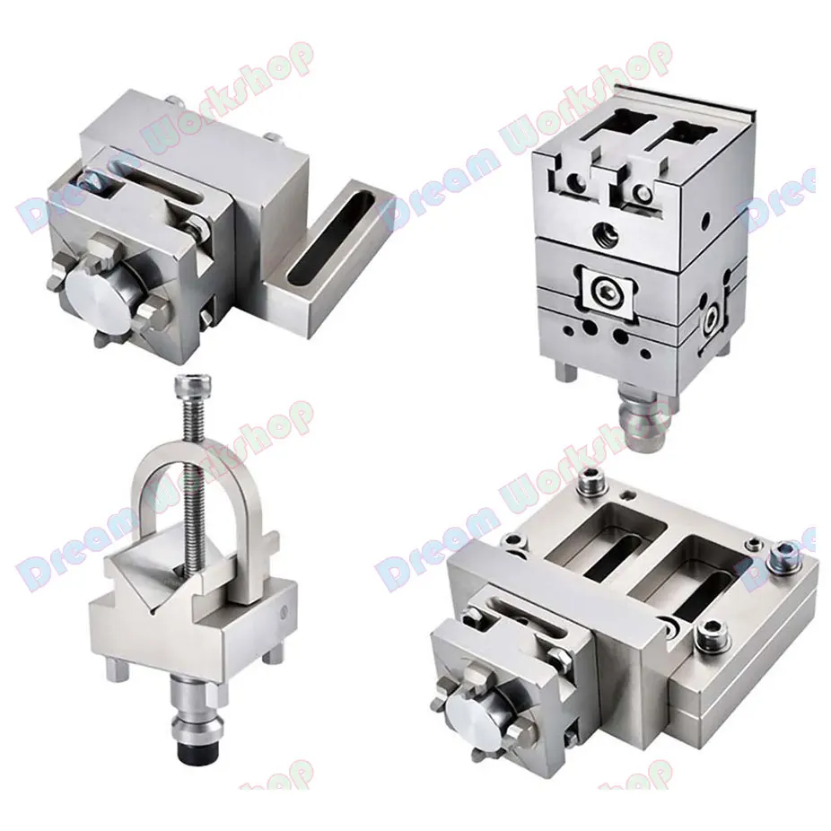 Three-Way Adjustable Fixed/V-Shaped/Adjustable Precision Positioning Fixture for 3-Axis Wire Cutting