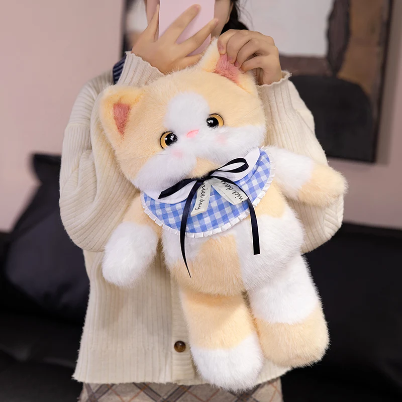 New 45cm Funny Cute Soft Cat Plush Toys Kitten Pillow Bed Sleep Home Decor Doll for Birthday Gift