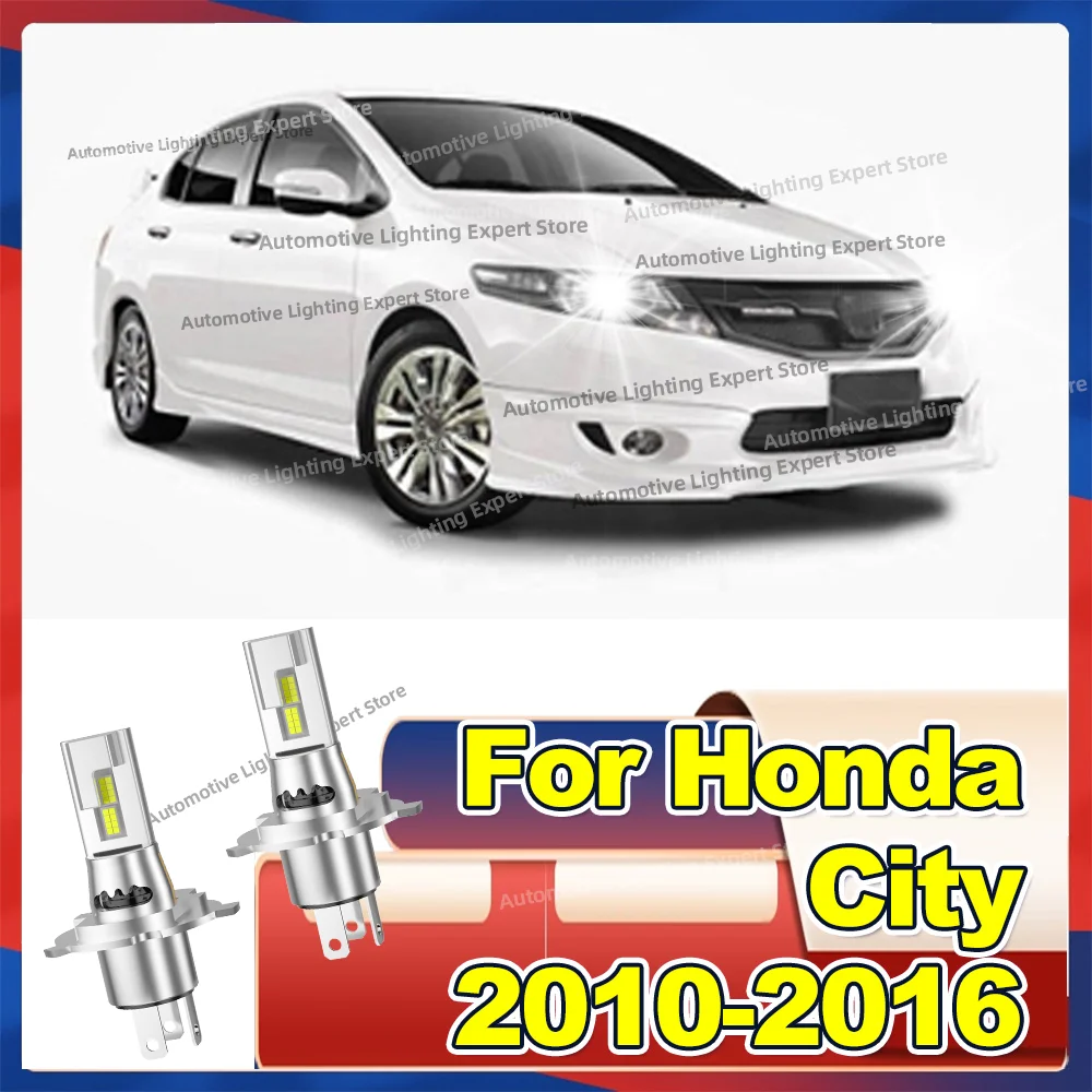 

2 шт., 12 В, 30000 лм, светодиодная лампа для фар Canbus CSP высокой мощности с вентилятором для Honda City 2010, 2011, 2012, 2013, 2014, 2015, 2016 гг.