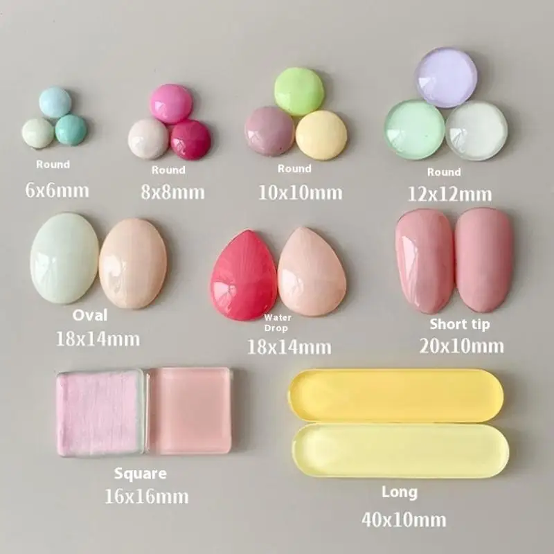 Mini Glas Kleurenkaart Manicure Bean Kleurenkaart Nagellak Lijmplaat Nagellak Hoge Transparante 3D Ronde Kraal Manicure Tool