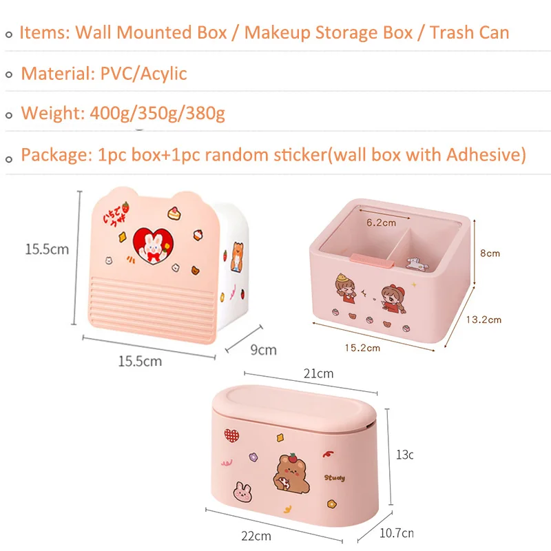 Toilet Organizer Adhesive Large Storage Box Sanitary Napkin Organizer for Cosmetics Decorative Box Bathroom Accessories