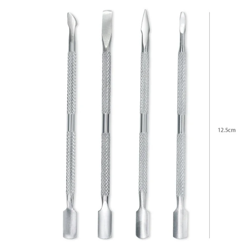 1 Stuk Dubbelzijdig Roestvrij Staal Cuticula Pusher Dode Huid Push Remover Voor Pedicure Manicure Nail Art Cleaner Care Tools