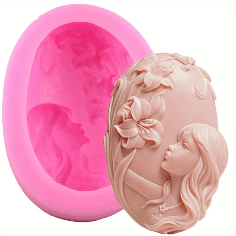 1pc3DLily Silikonform, für die Herstellung von Seife und Kerzen, handgefertigtes Blumendesign, flexible DIY-Bastelform, einzigartige Kreativität