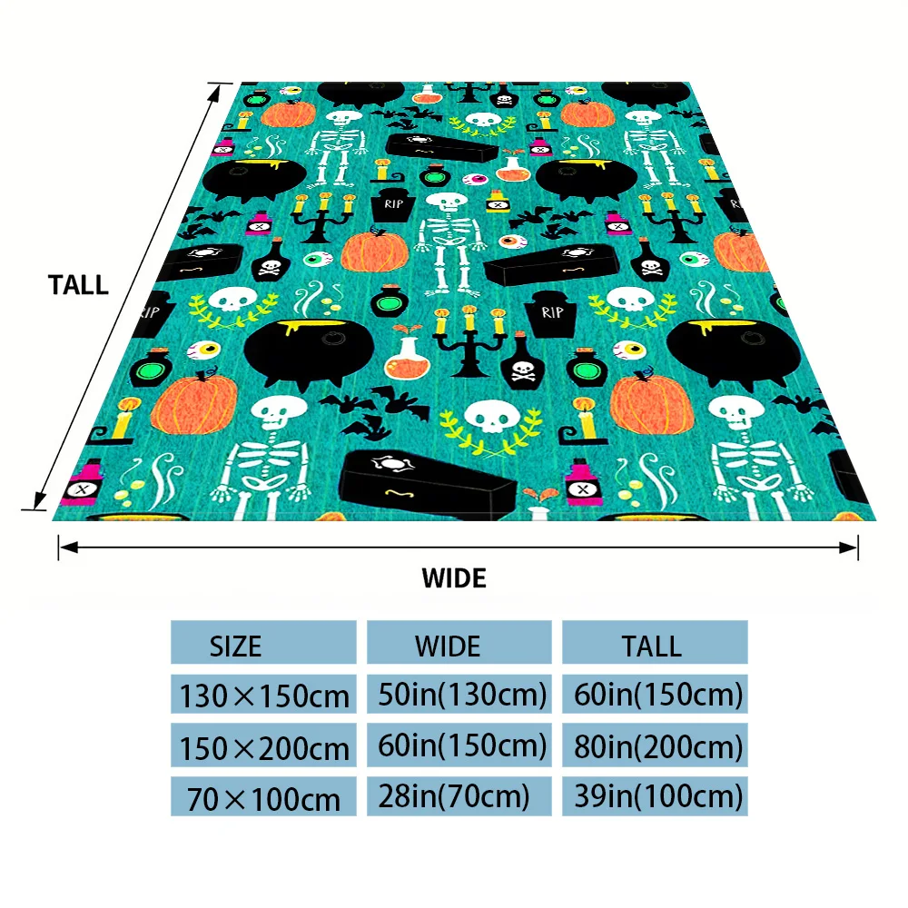 Halloween Mix Four Season Flannel Blanket, Soft Plush Skin Friendly Sofa Blanket, A Great Gift Item