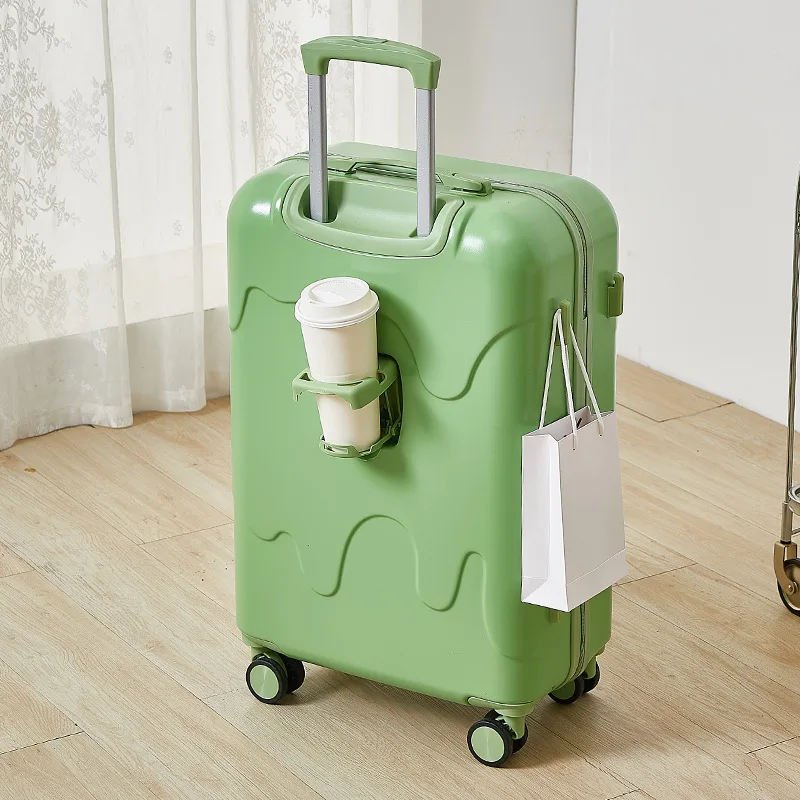 Ice Cream Suitcase Women\'s Trolley Box High-value Boarding Suitcase Silent Spinner Wheel Sturdy Travel Code Box