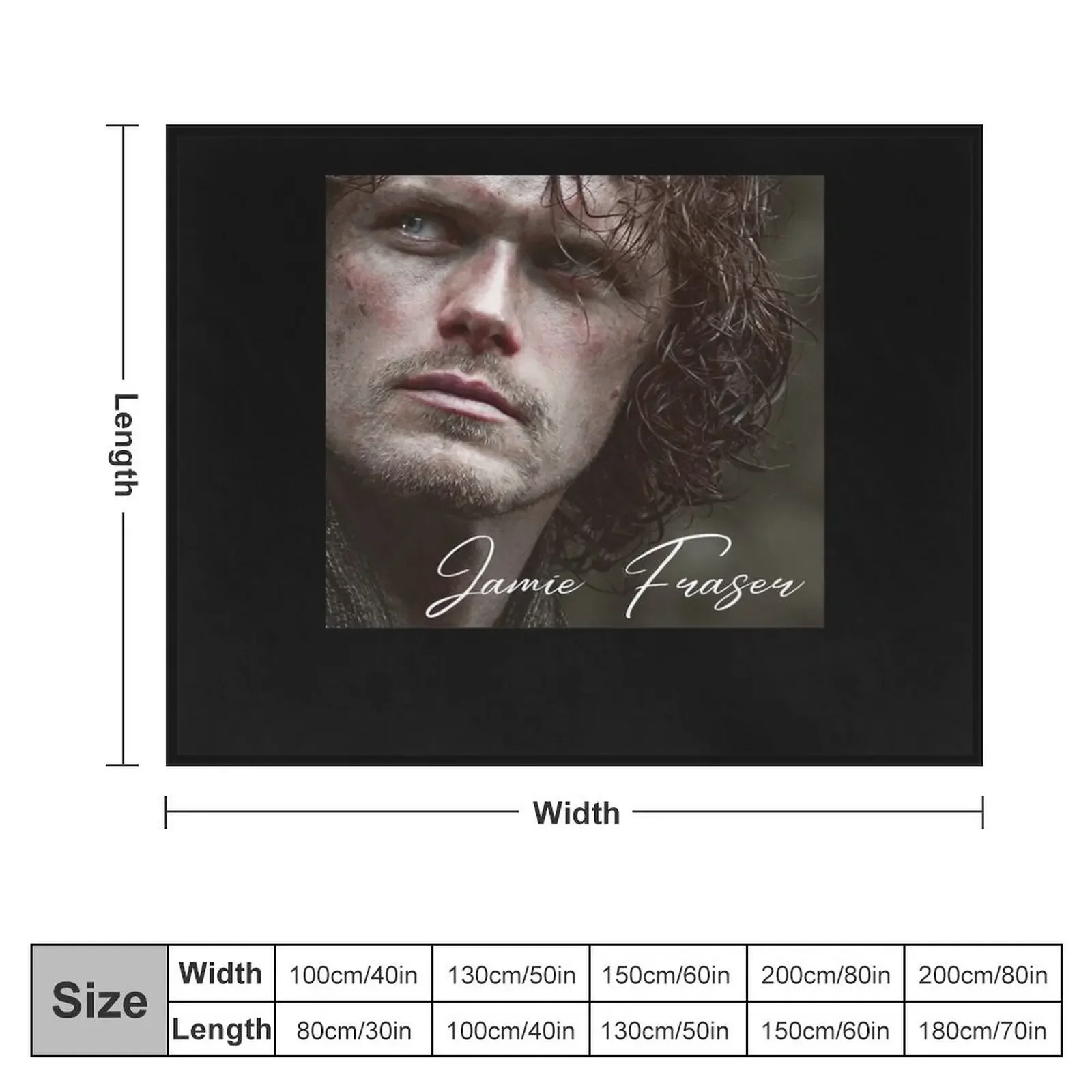 Gifts For Women Jamie Fraser Outlander Gifts For Everyone Throw Blanket Personalized Gift cosplay anime Blankets