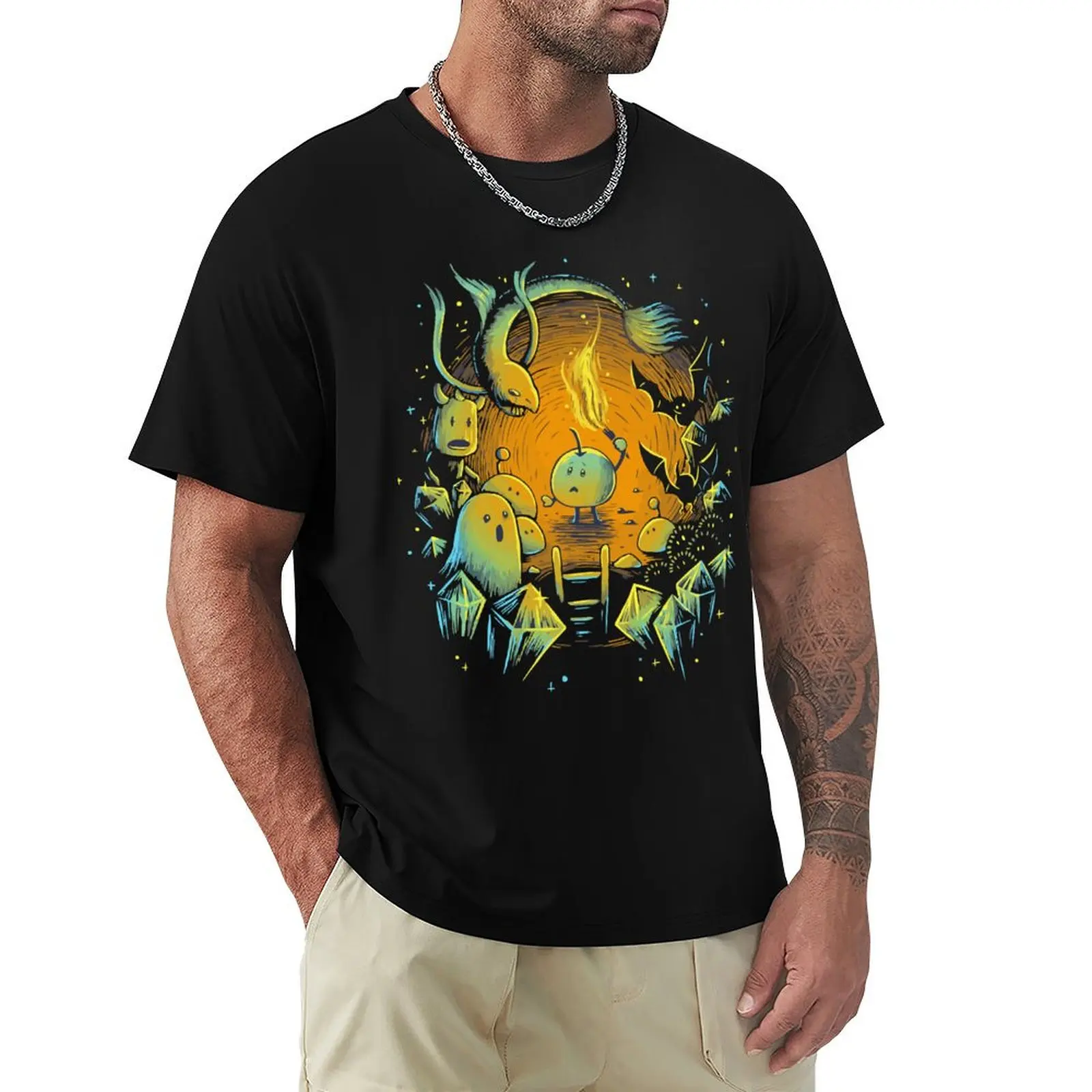 

My Favorite People Stardew Valley Scared Junimo Music Vintage T-Shirt UV Protection Outdoor Tee Shirt