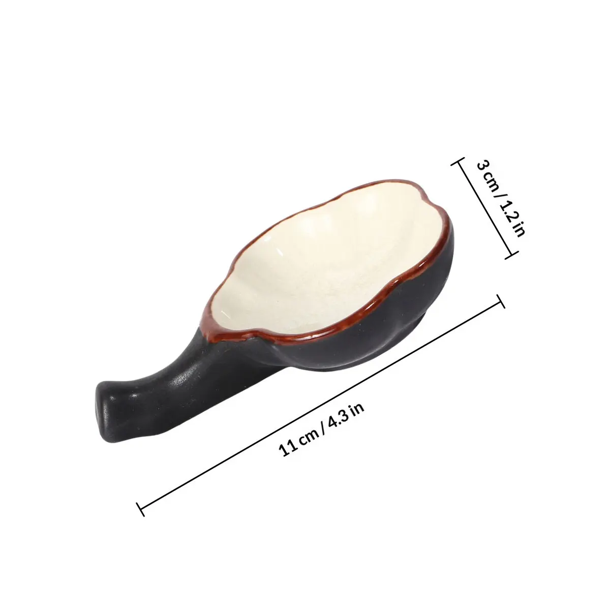 Ice-Crack Ink Plate Ceramic Color Mixing Palette for Calligraphy Brush Pen Holder Elegant Archaistic Design Non-Slip Rounded