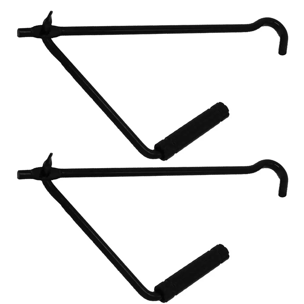 2Pcs Car Jack Tool Foldable Rocker Handle Compatible Round Steel Shaft Portable Auto Scissor Jack Handle Essential Trunk Repair