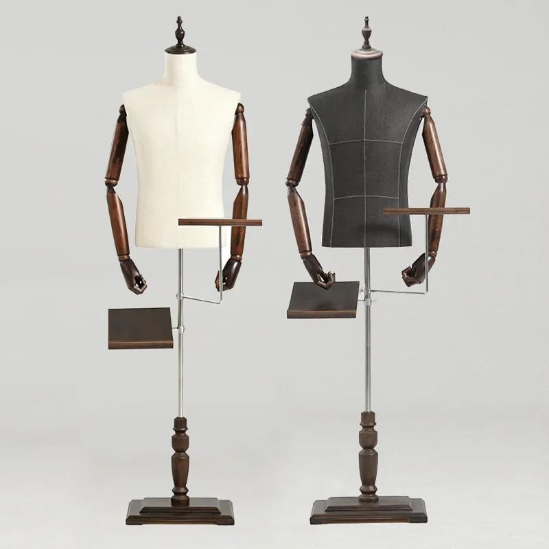 Dummy model props male model bust hanger suit dress suit photo display rack clothing store model rack