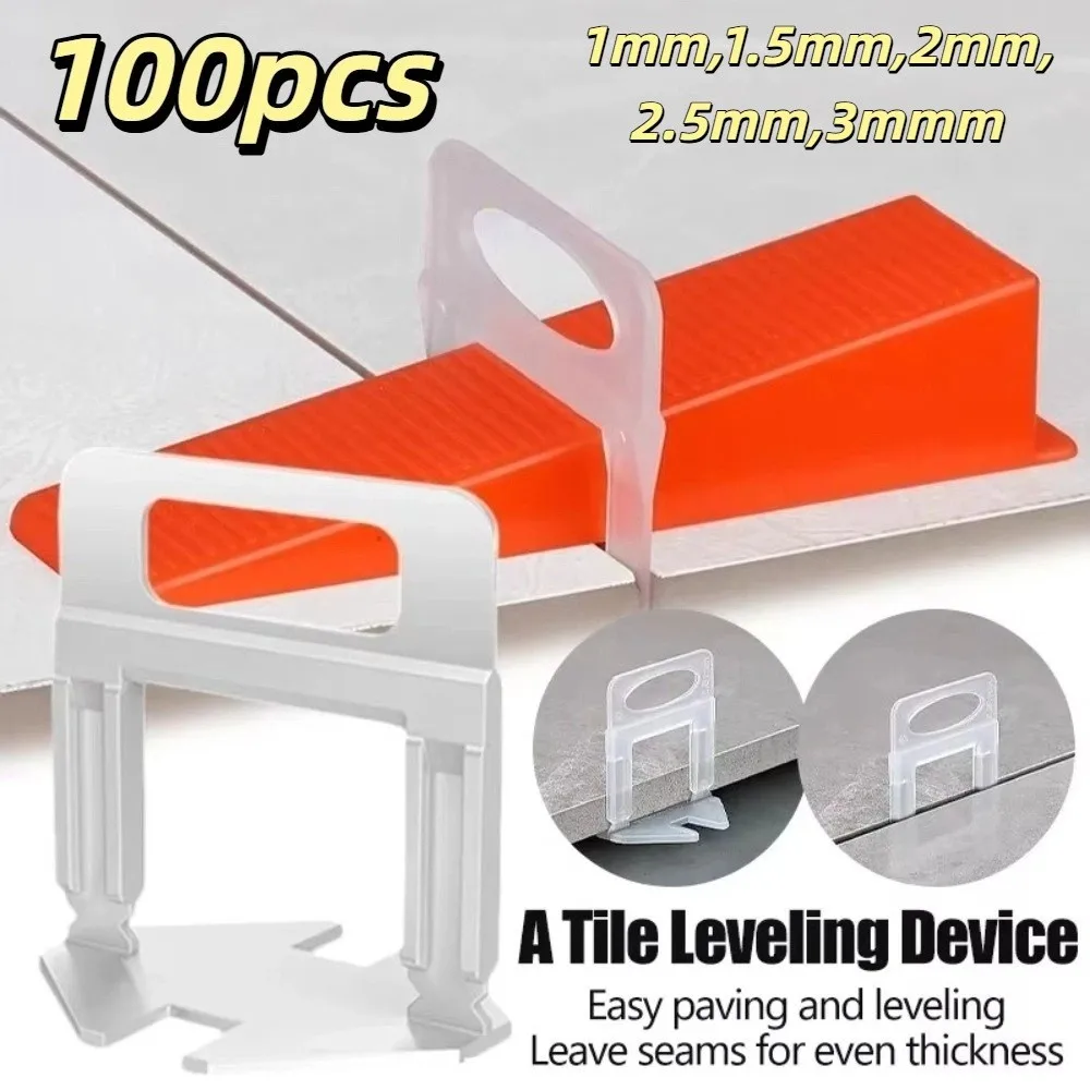 

100pcs New Thickened Ceramic Leveler Professional Clamp Reusable Alignment Spacers DIY Locator Spacers Construction Tools