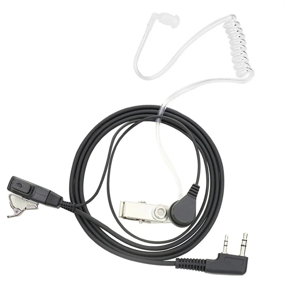 1pcs 2 Pin For Walkie Talkie Headset Earphone with Soft Ear Tips and PTT Button for BAOFENG Radio and Similar For Walkie Talkies view 2