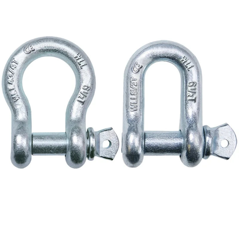 YJQ bow-shaped U-shaped ring, galvanized marine locking snap-fit, national standard lifting lifting ring