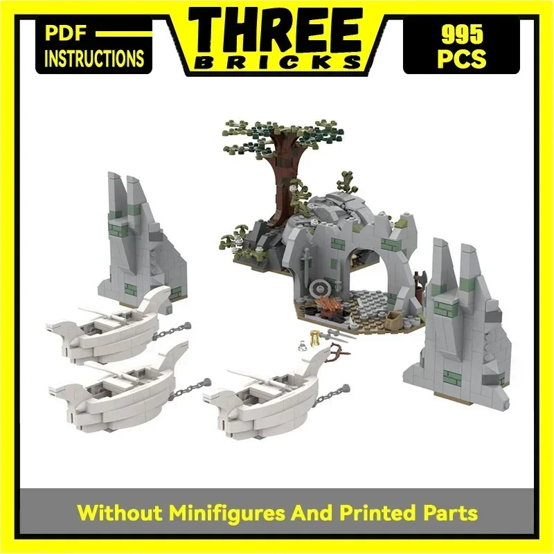 Magical Rings Movie Scene Model Moc Building Bricks Parth Galen Technology Modular Blocks Gifts Christmas Toys DIY Sets Assembly