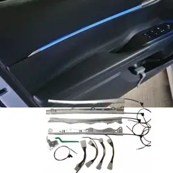 4Pcs Atmosphere Lamp Car Interior 4 Door Storage Box LED Ambient Light Ice Blue LED Lamp Light For Toyota For CAMRY 2018-2023