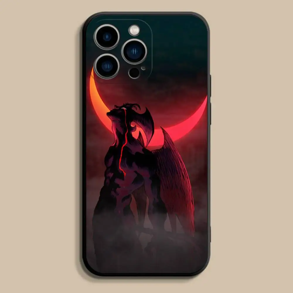 DEVILMAN C-Crybaby Funda de teléfono para iPhone 17,16,15,14,13,12,Pro,Max,Plus,E,SE4,Air,Mini Funda blanda negra