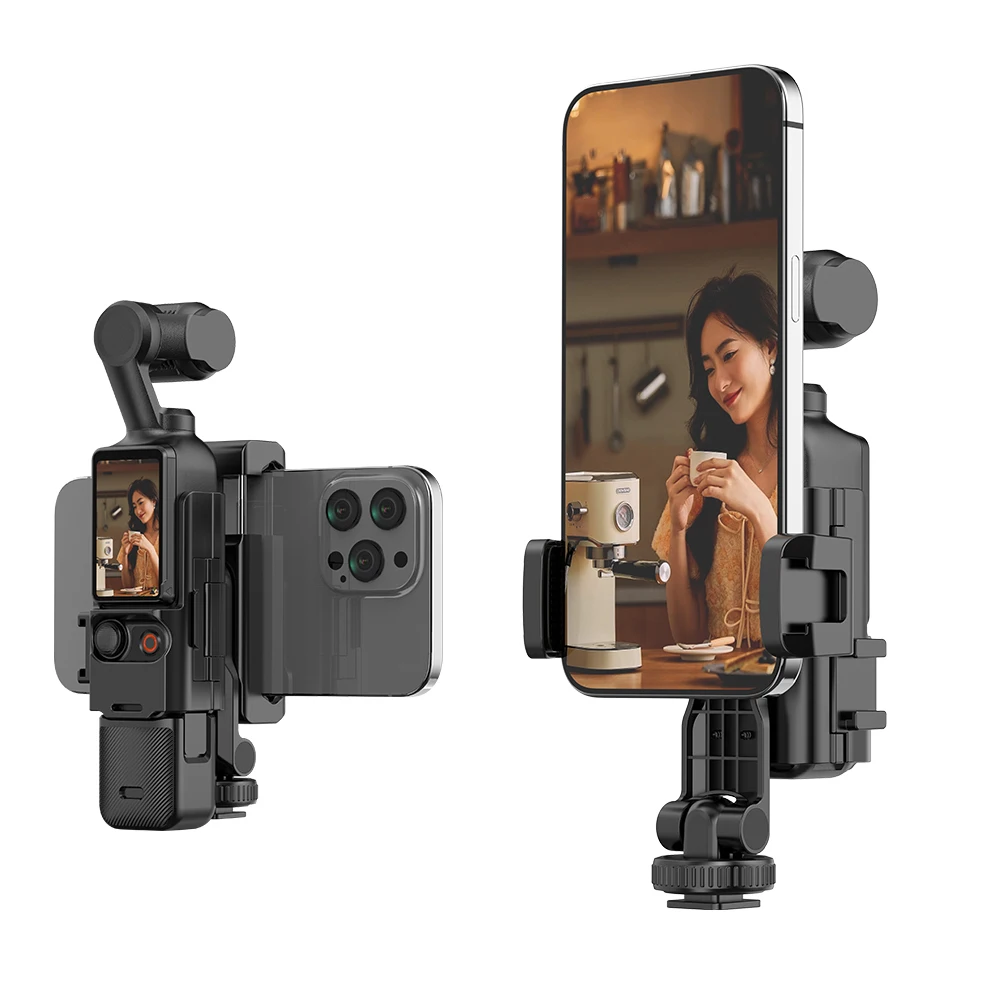 Phone Holder for DJI Osmo Pocket 3 Camera Expansion Bracket Adjustable Adapter Frame Teleprompter Live Streaming Accessories