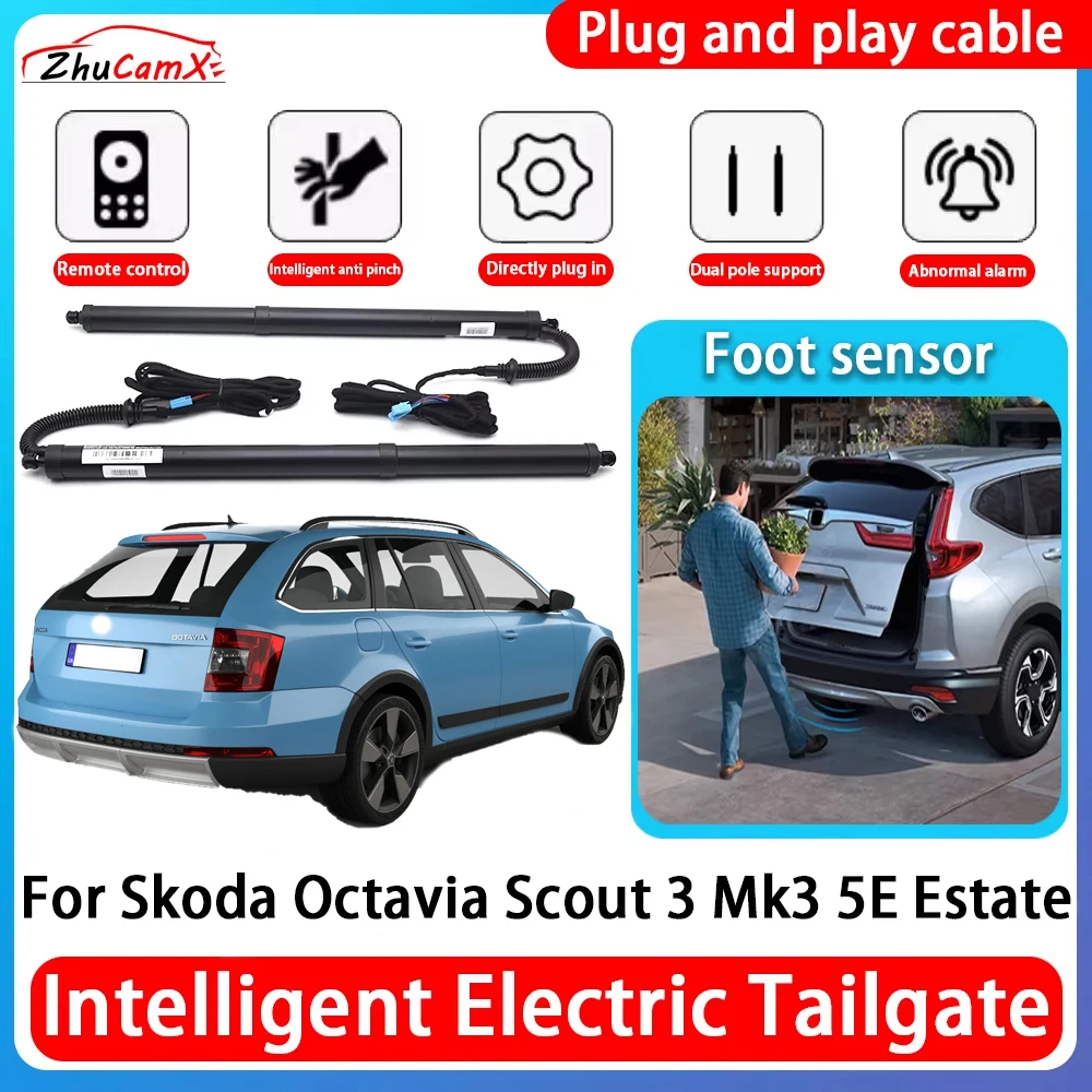 

ZhuCamX Car Power Trunk Electric Suction Tailgate Intelligent Tail Gate Lift Strut For Skoda Octavia Scout 3 Mk3 5E Estate