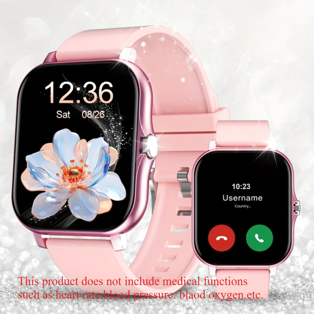 

Supports Texts Calorie Counter Compatible with Android iOS Rechargeable Lithium Fitness Tracker Stylish Smartwatch for Women