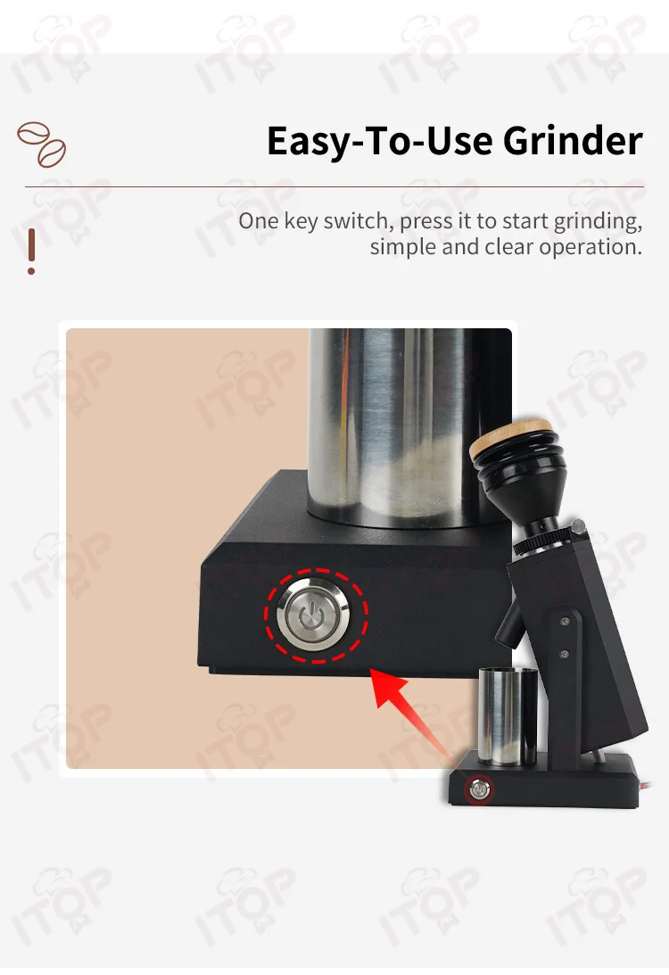ITOP40S 업데이트 버전 커피 그라인더, 분쇄도 무단 조정, 40mm 티타늄 버 밀링 메이커, 소형 밀러