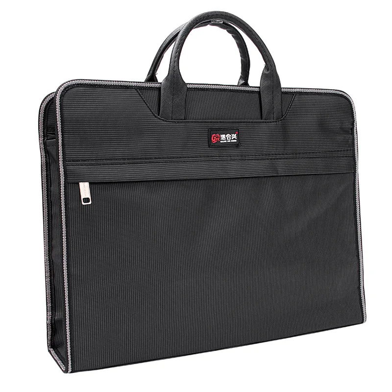 Handheld conference file bag, large capacity computer bag, office document bag, and data bag