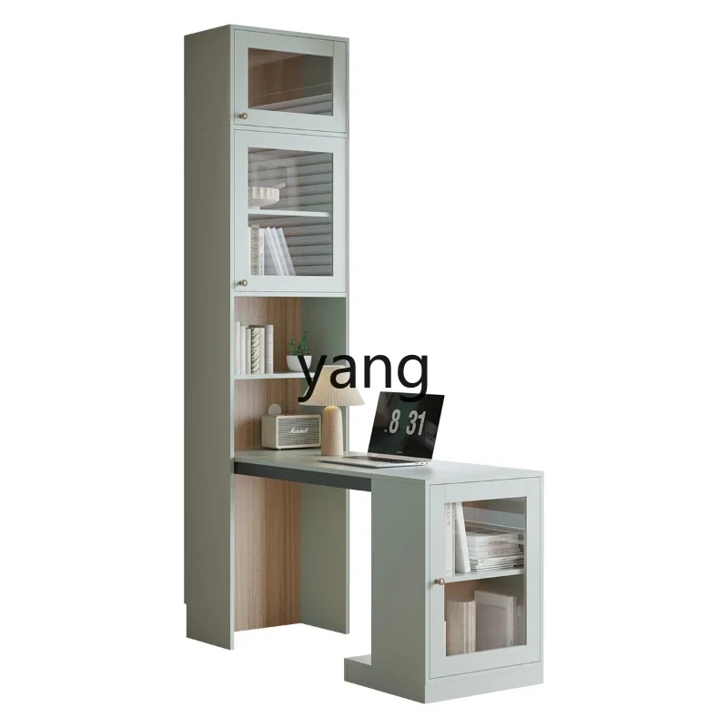 

LTT bookcase desk integrated combination living room small apartment corner foldable desk