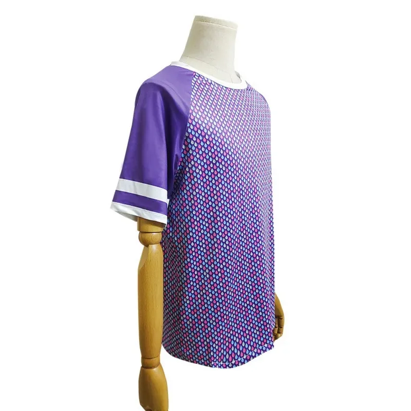 2025 yiyi فيلم عنصري واد تأثيري ازياء الكبار موضة الطباعة تي شيرتات قصيرة الاكمام طفل دور اللعب موحدة هالوين كرن #5