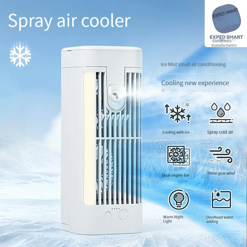 デスクトップエアコンファン、家庭用スプレー冷却、小型エアコン、屋内水冷