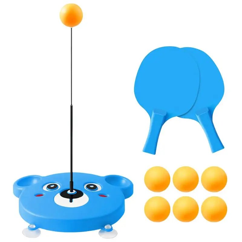 Table Tennis Practice Trainer Adjustable Height Portable Table Tennis Trainer Table Tennis Training Machine Soft Shaft Sucker