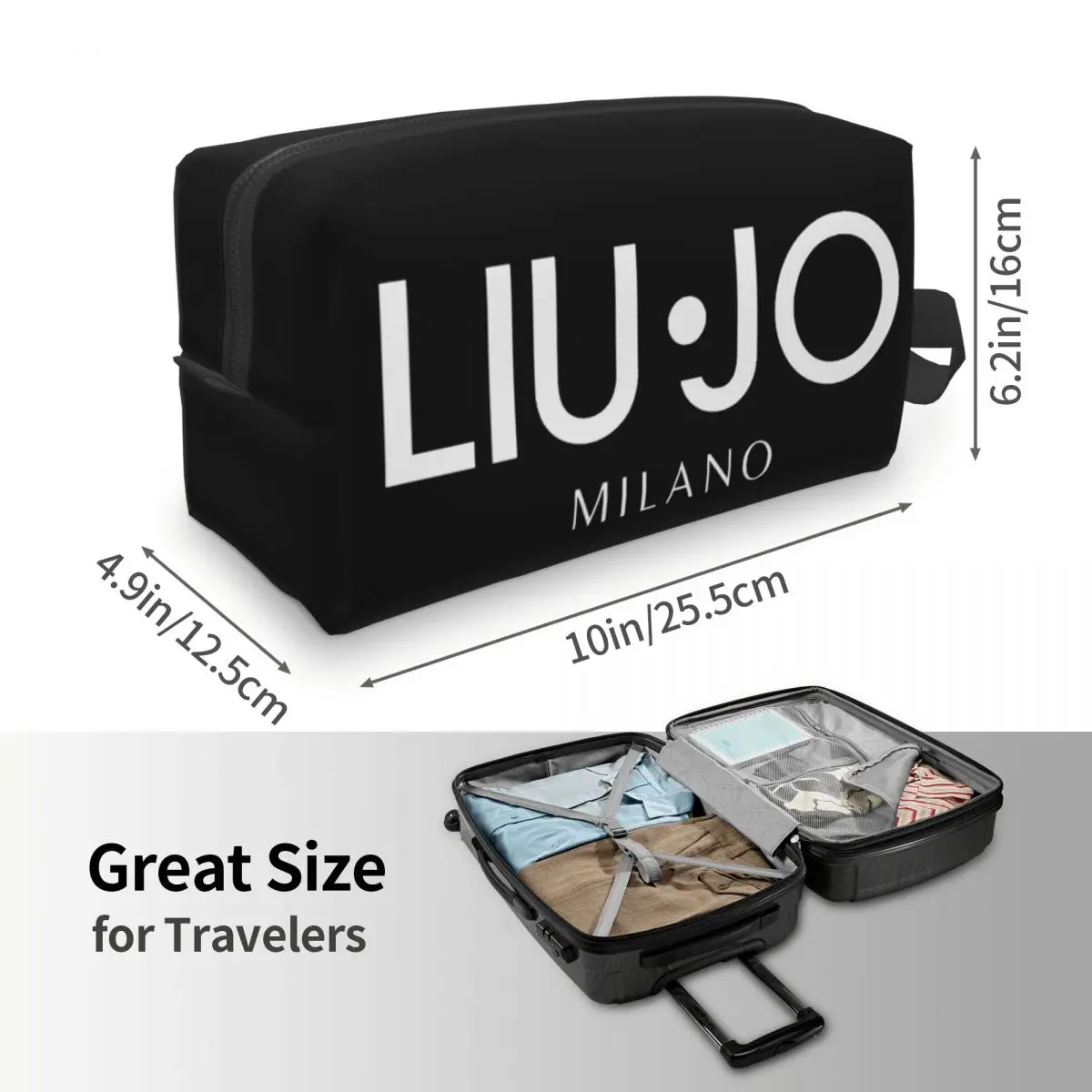 Bolsas de maquiagem para viagem Liu Jo, bolsa grande de armazenamento de produtos de higiene pessoal, acessórios para meninas, estojo de higiene