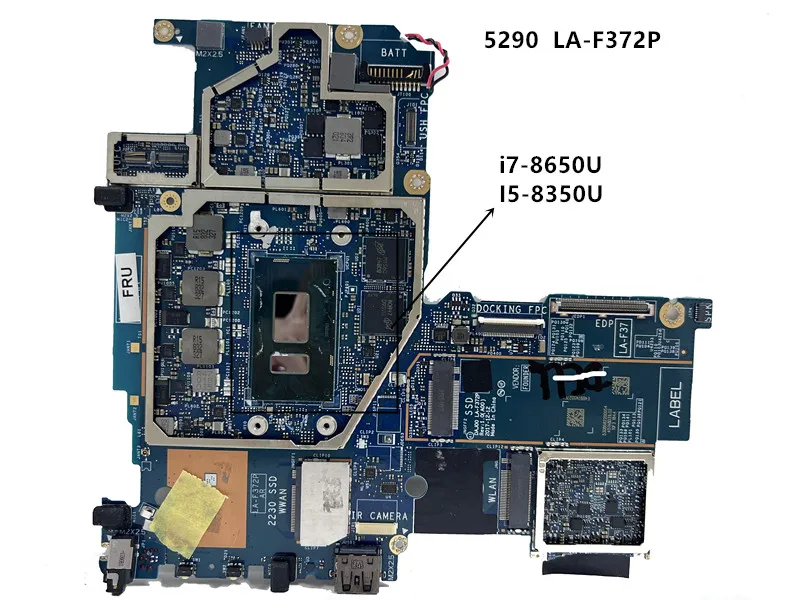 LA-F372P With i5-8350U i7-8650U 04D8XM 03VWJK Notebook Mainboard For Dell Latitude 5290 2-in-1 Laptop Motherboard Tested