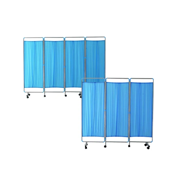 

3/4 Fold Hospital Ward Screen Medical Folding Curtain Screen Hospital Bed Curtain