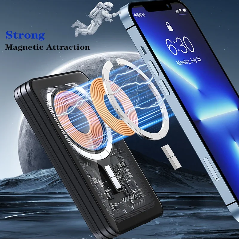 Awei PD20W магнитный беспроводной внешний аккумулятор 5000 мАч P153K для телефонов iOS и Android Портативный мини внешний аккумулятор быстрая зарядка Внешняя батарея