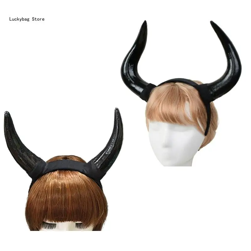 

Costume Hair Accessory Ox Horn Hoop Party Horns Headpiece Girl's Party Medieval Costume Hoop